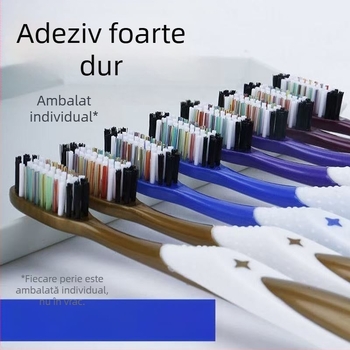 Periuță de dinți cu peri aspri – utilizare generală, manuală, model: peri aspri, brand Nona