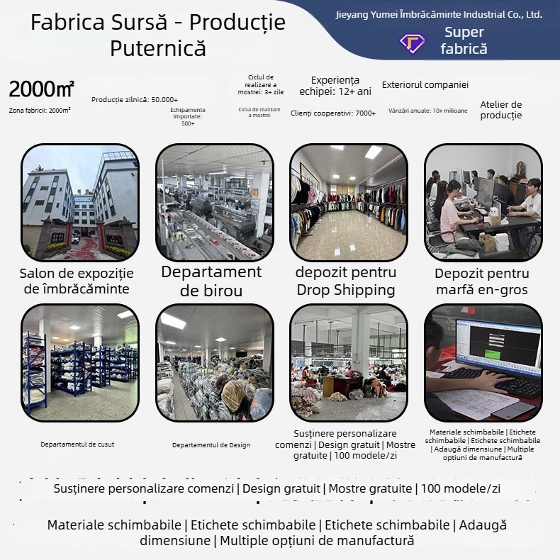 Pulover tricotat cu guler rotund, tricot cablu, croi lejer, mâneci lungi, 100% poliester