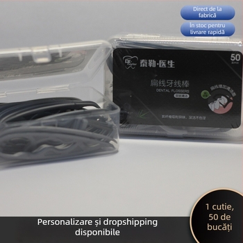 DR.TAYLOR bețișoare de ață dentară, din plastic, de unică folosință, 50–80 bucăți