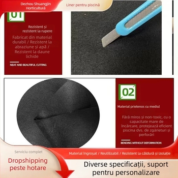 Liner de piscină din plastic, rotund, fără cusătură, anti-penetrație și anti-alunecare, brand Runsheng Circle