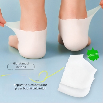 Șosete moi pentru călcâi din silicon – set protecție cu hidratare pentru îngrijirea picioarelor, pentru femei (Brand Pengyi; Model CBHJT; Material: Alt; Sezoane: Toate anotimpurile; Stil: Normal / Casual zilnic)