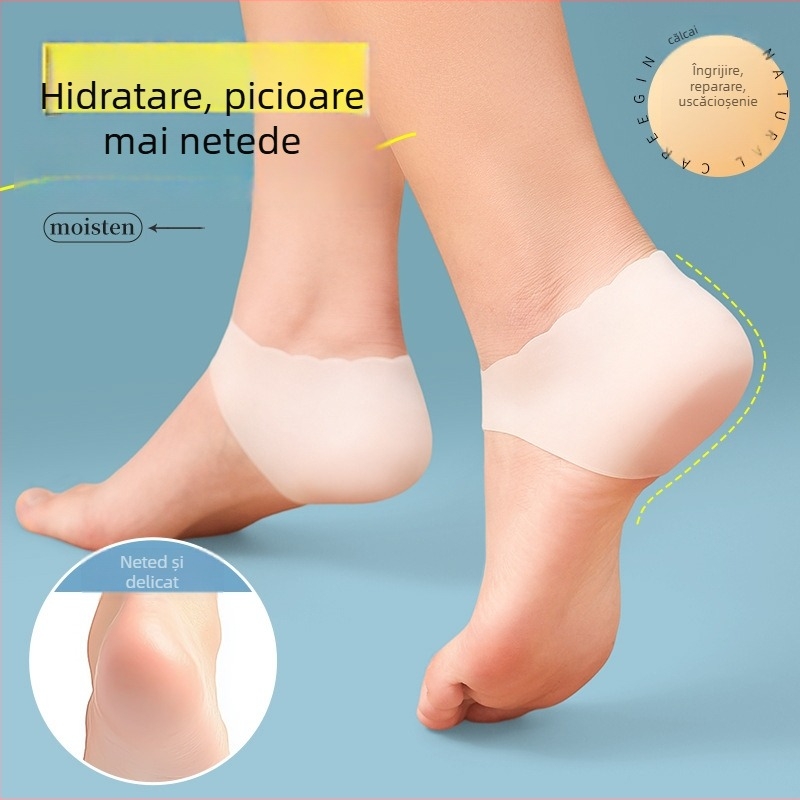 Șosete moi pentru călcâi din silicon – set protecție cu hidratare pentru îngrijirea picioarelor, pentru femei (Brand Pengyi; Model CBHJT; Material: Alt; Sezoane: Toate anotimpurile; Stil: Normal / Casual zilnic)