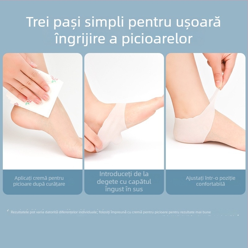 Șosete moi pentru călcâi din silicon – set protecție cu hidratare pentru îngrijirea picioarelor, pentru femei (Brand Pengyi; Model CBHJT; Material: Alt; Sezoane: Toate anotimpurile; Stil: Normal / Casual zilnic)