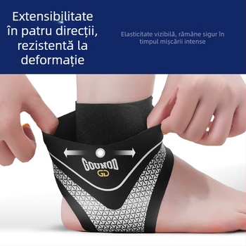 Gounod Suport pentru gleznă pentru sport – bandă de compresie Nylon-Spandex pentru baschet, alergare, ciclism și drumeții