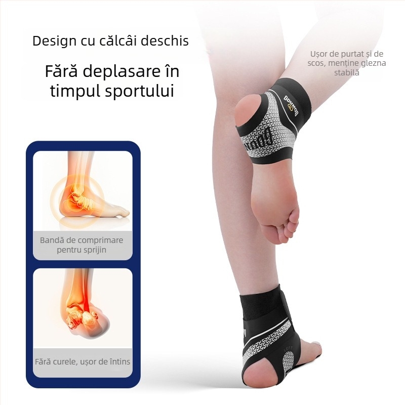 Gounod Suport pentru gleznă pentru sport – bandă de compresie Nylon-Spandex pentru baschet, alergare, ciclism și drumeții