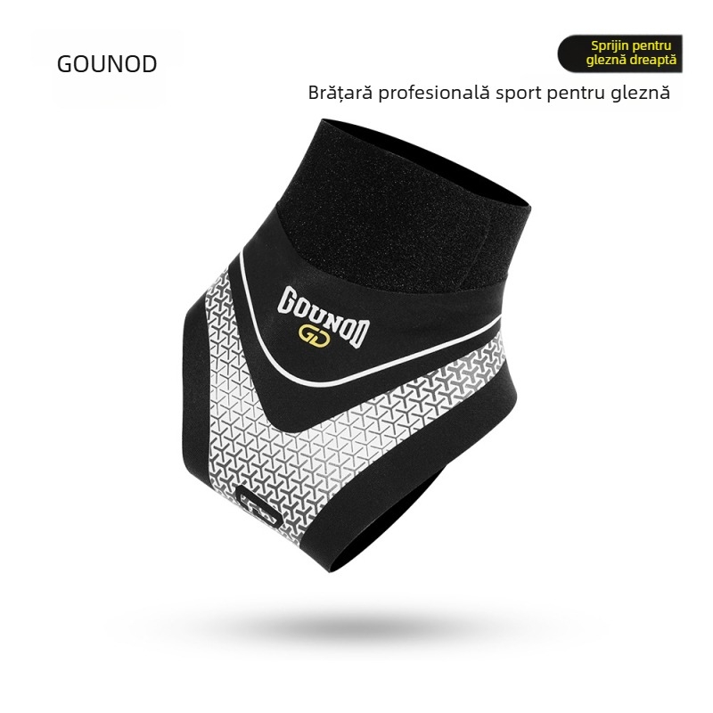 Gounod Suport pentru gleznă pentru sport – bandă de compresie Nylon-Spandex pentru baschet, alergare, ciclism și drumeții