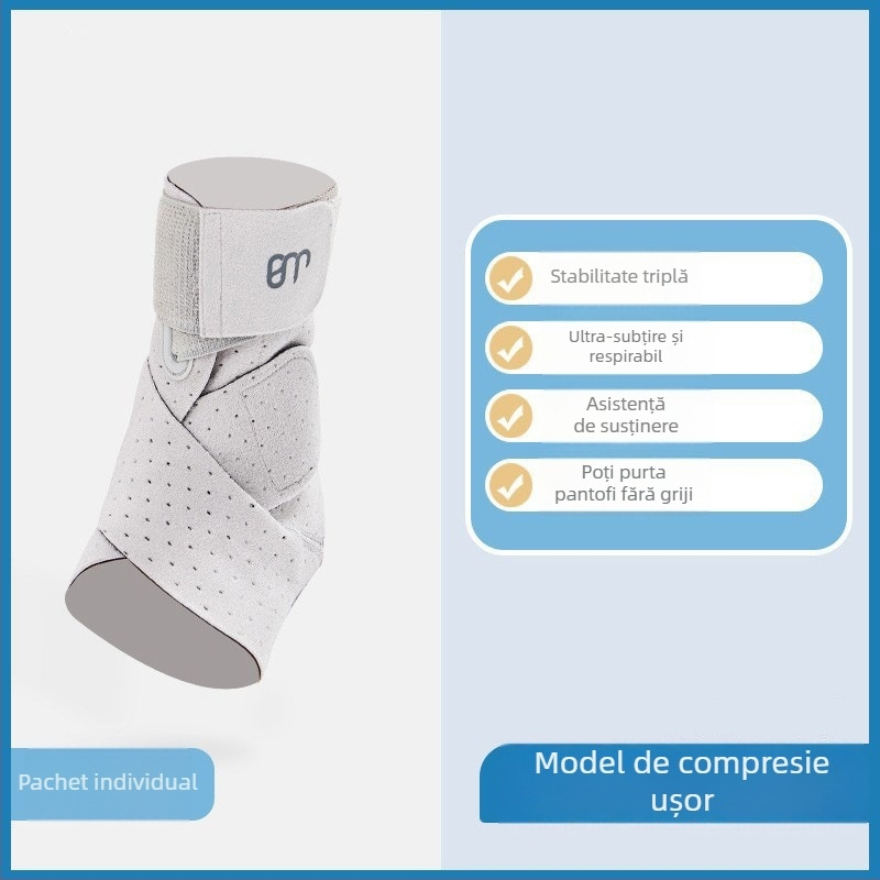 Protector de gleznă cu funcție anti-întindere, material SBR, pentru adulți, fotbal, curele ușoare ce respiră