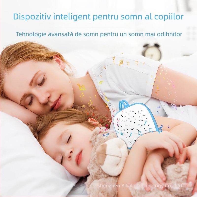 Ajutor de somn pentru bebeluși — dispozitiv portabil cu zgomot alb și muzică, fără afișaj, cu funcție muzică, încărcare, fără baterie încorporată