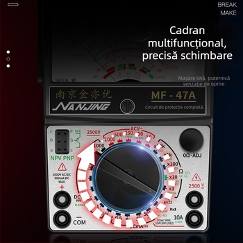 MF47A Multimetru mecanic analog — înaltă precizie, indicator cu ac, model MF47A