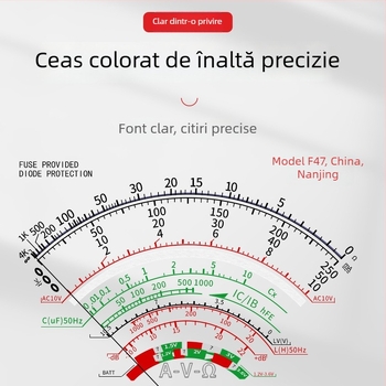 MF47A Multimetru mecanic analog — înaltă precizie, indicator cu ac, model MF47A