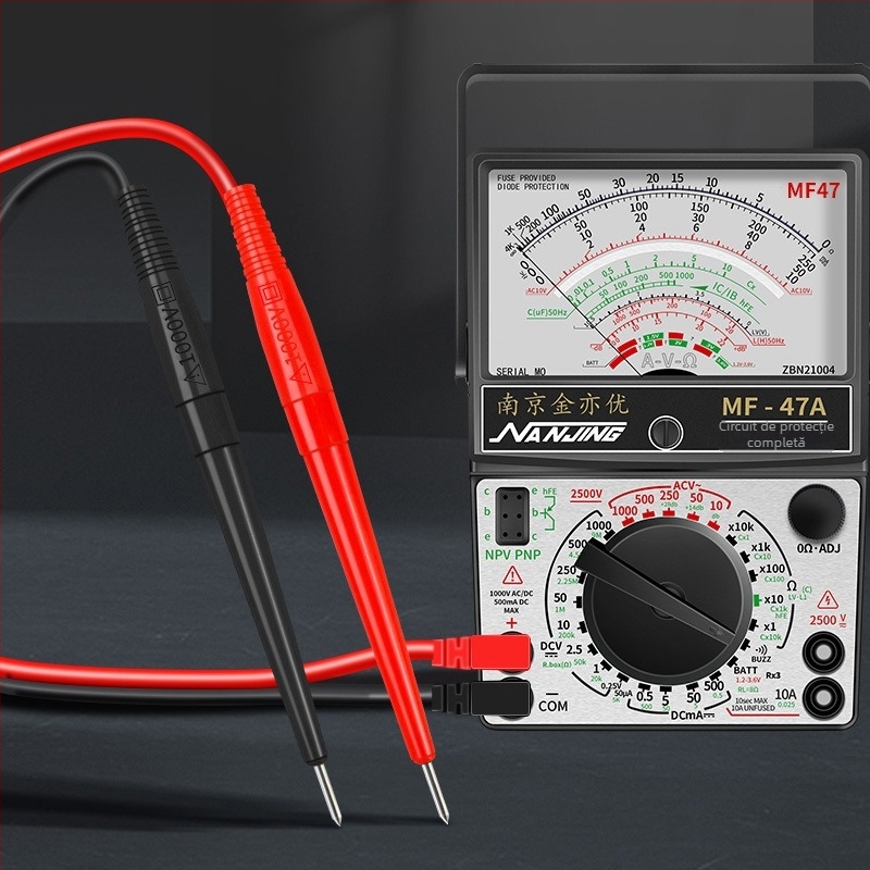 MF47A Multimetru mecanic analog — înaltă precizie, indicator cu ac, model MF47A