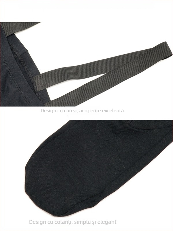 Costum balet masculin cu bretele – pantaloni lungi, strânși, pentru antrenament și reprezentații; material nailon/elastan, potrivit pentru toate sezoanele