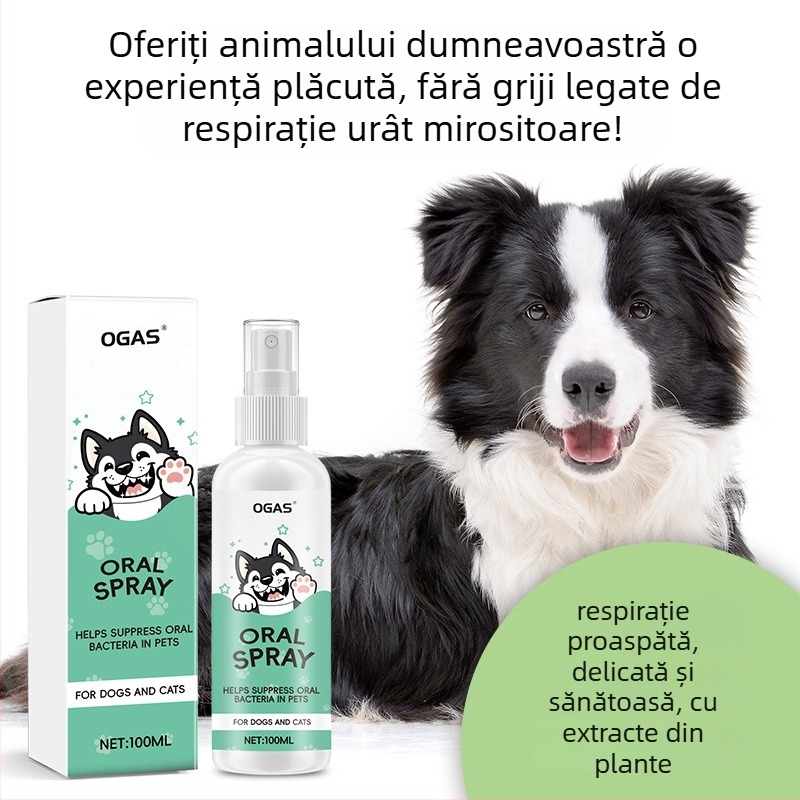 OGAS spray pentru cavitatea bucală a animalelor de companie — respirație proaspătă, utilizare universală, export transfrontalier exclusiv