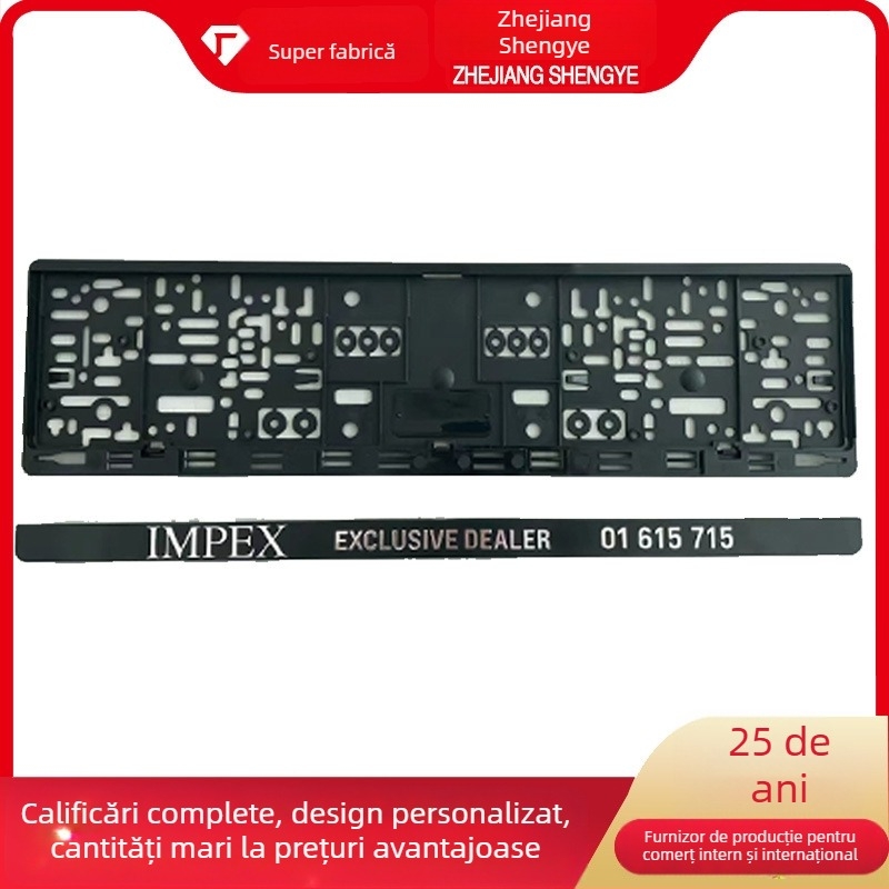 Ramă din plastic pentru plăcuța de înmatriculare a mașinii, modele SY și SY01; număr de piesă sy101; marcă Shengye