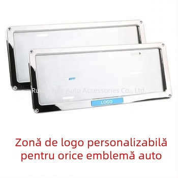 Ramă pentru plăcuța de înmatriculare, oțel inoxidabil, tip capotă, pentru mașină filipineză, model TM-RB-19