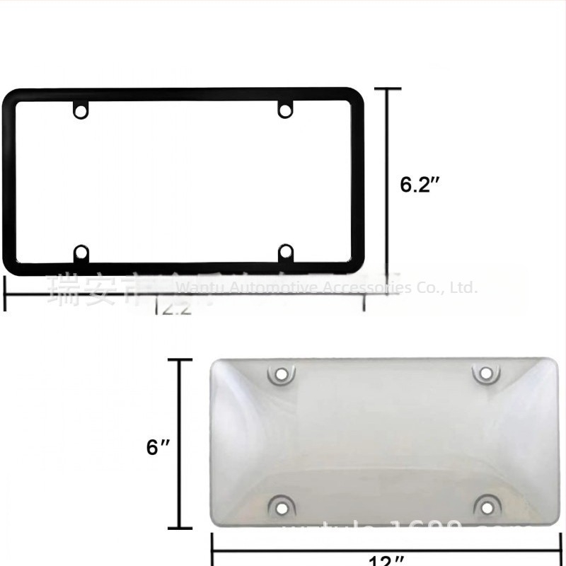 Ramă din plastic pentru plăcuța de înmatriculare, tip general, model TM-M-01, cod accesoriu M-01, cu opțiune de personalizare.