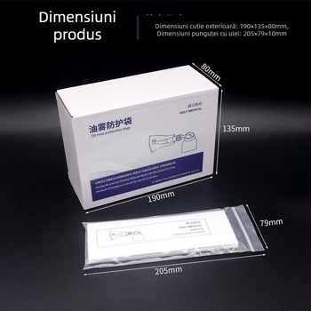 Pungă protectoare dentară pentru ceața de ulei - izolare sanitară, pentru adulți, conținut net 25 g, marcă Heli, ambalaj 10 bucăți pe cutie