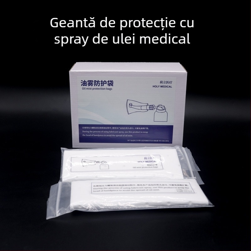 Pungă protectoare dentară pentru ceața de ulei - izolare sanitară, pentru adulți, conținut net 25 g, marcă Heli, ambalaj 10 bucăți pe cutie