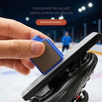 DMD unealtă pentru marginea patinelor cu gheata, pilă diamant-ceramic cu două fețe, model 1603