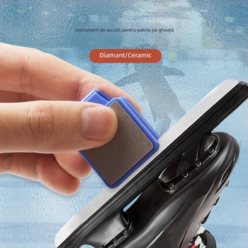 DMD unealtă pentru marginea patinelor cu gheata, pilă diamant-ceramic cu două fețe, model 1603