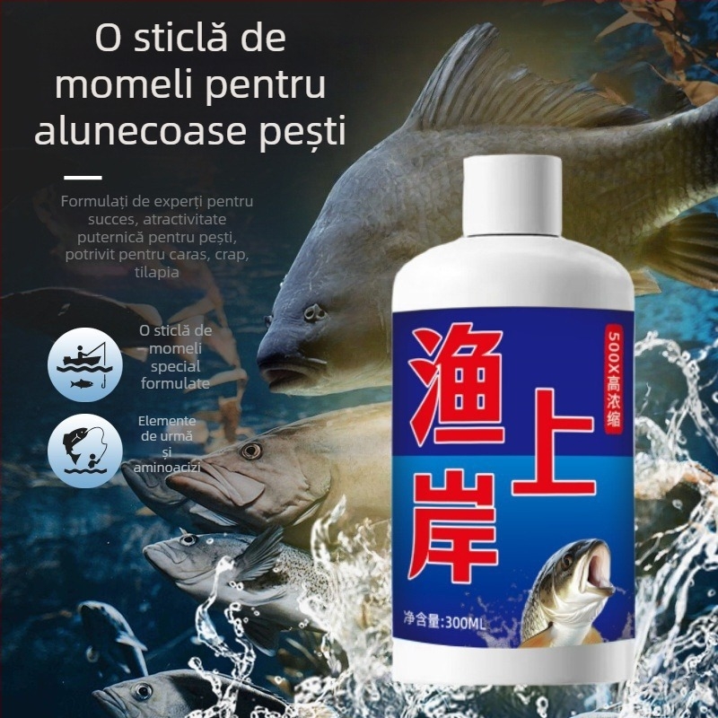 Aditiv lichid atractant pentru pește – concentrație mare pentru pescuit sălbatic