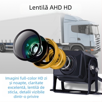 Camera de mers în marșarier pentru camioane și autobuze, 1920x1080 AHD, 12V, unghi de vizualizare 170°, potrivită pentru camioane, autobuze și stivuitoare