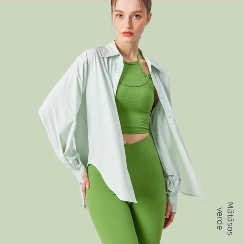 Tricou cu protecție UV cu mâneci lungi, material Ice Silk, respirabil, uscare rapidă, UPF50+