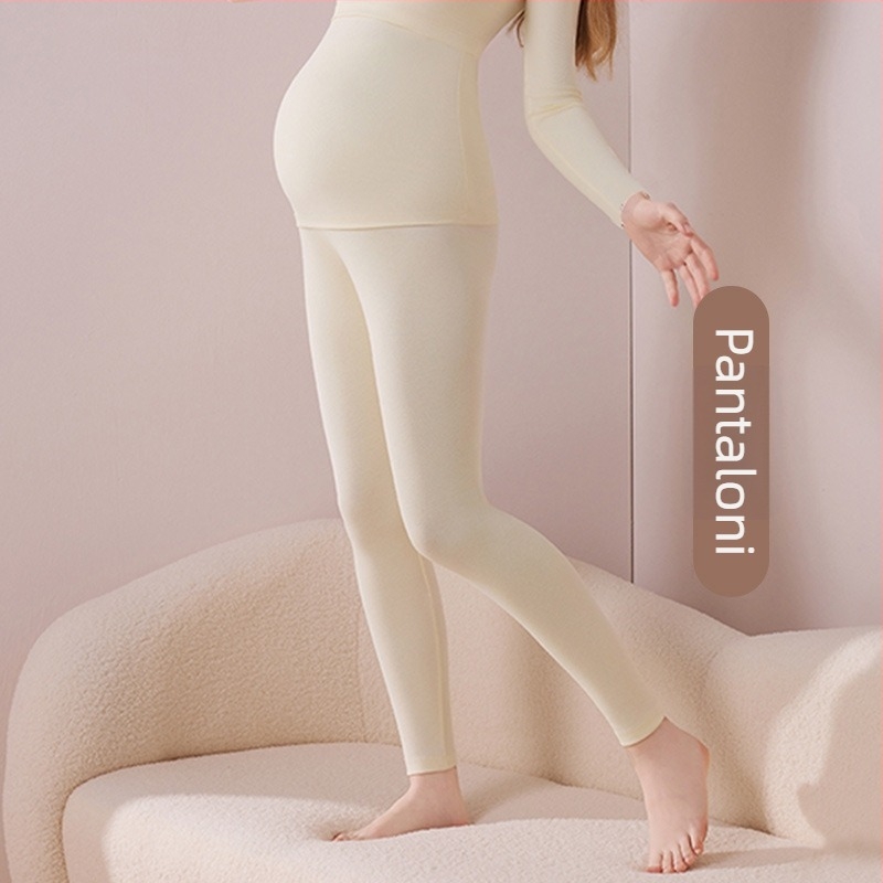 Set matern pentru toamnă-iarna cu acces pentru alăptare (top și pantaloni) — mâneci lungi, poliester 90–95%, fără cute, cu pernuțe detașabile pentru sâni