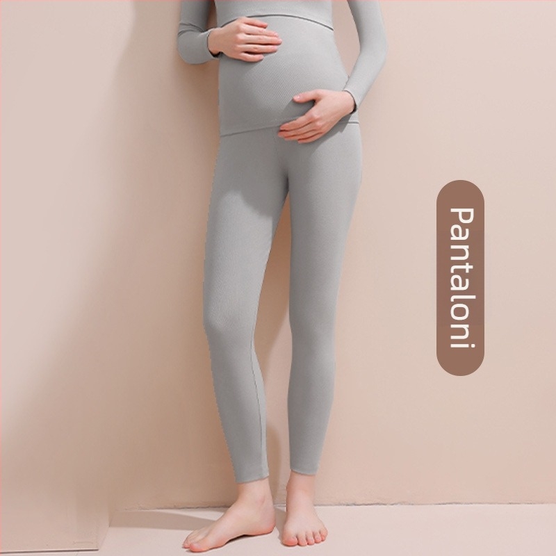 Set matern pentru toamnă-iarna cu acces pentru alăptare (top și pantaloni) — mâneci lungi, poliester 90–95%, fără cute, cu pernuțe detașabile pentru sâni