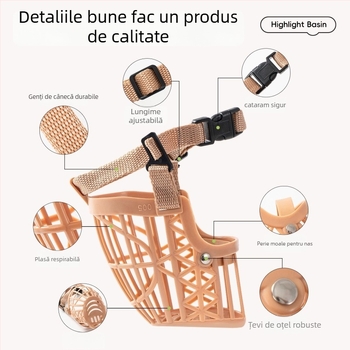 Botniță pentru câini – anti- mușcături și acoperire a gurii, din plastic, model FDLCYZT, brand Senwei, pentru câini