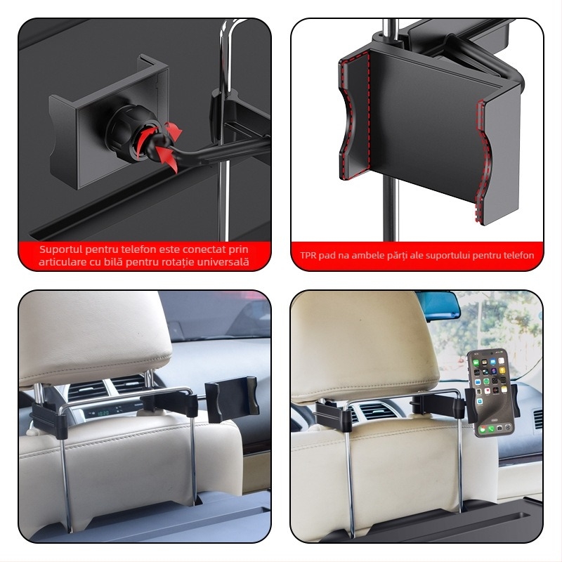 Suport auto pentru telefon cu masă pliabilă mică, din plastic, montaj prin inserție în bord, marca Shunwei, universal