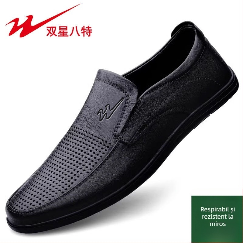 Pantofi bărbați din piele, Slip-On, upper din piele de vită, căptușeală din piele, talpă din cauciuc