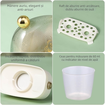 Fierbător de ouă HP101, capacitate 2–3 ouă, 220V, 50Hz, 120W