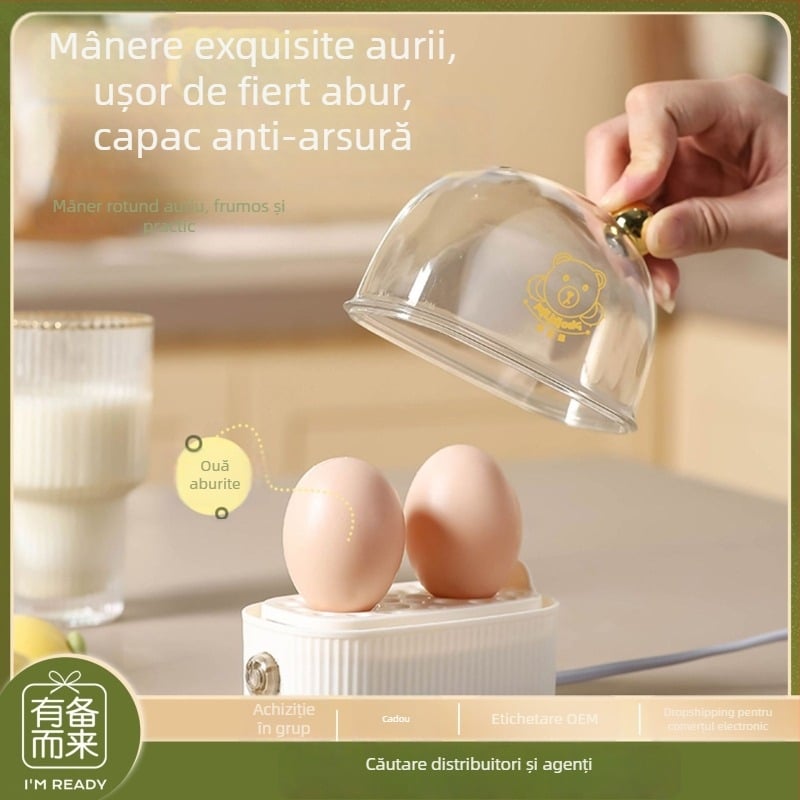 Fierbător de ouă HP101, capacitate 2–3 ouă, 220V, 50Hz, 120W