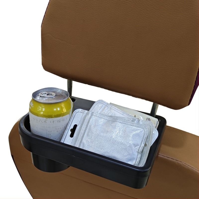 Suport pentru pahare pentru scaunul din spate cu tavă de depozitare — ABS, model AC-2275, pentru spatele scaunului, rezistent la apă, rezistent la presiune, personalizabil