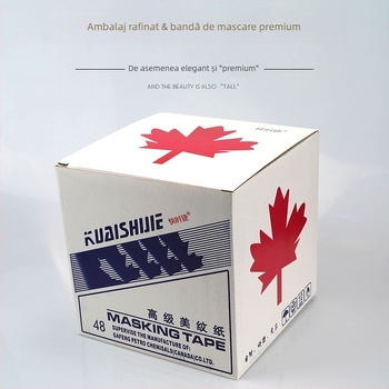 Bandă de mascare pentru vopsire auto din hârtie — Niuka Gang, acoperire prin pulverizare, material de susținere: hârtie, 1,4 kg per carton, rezistență termică moderată