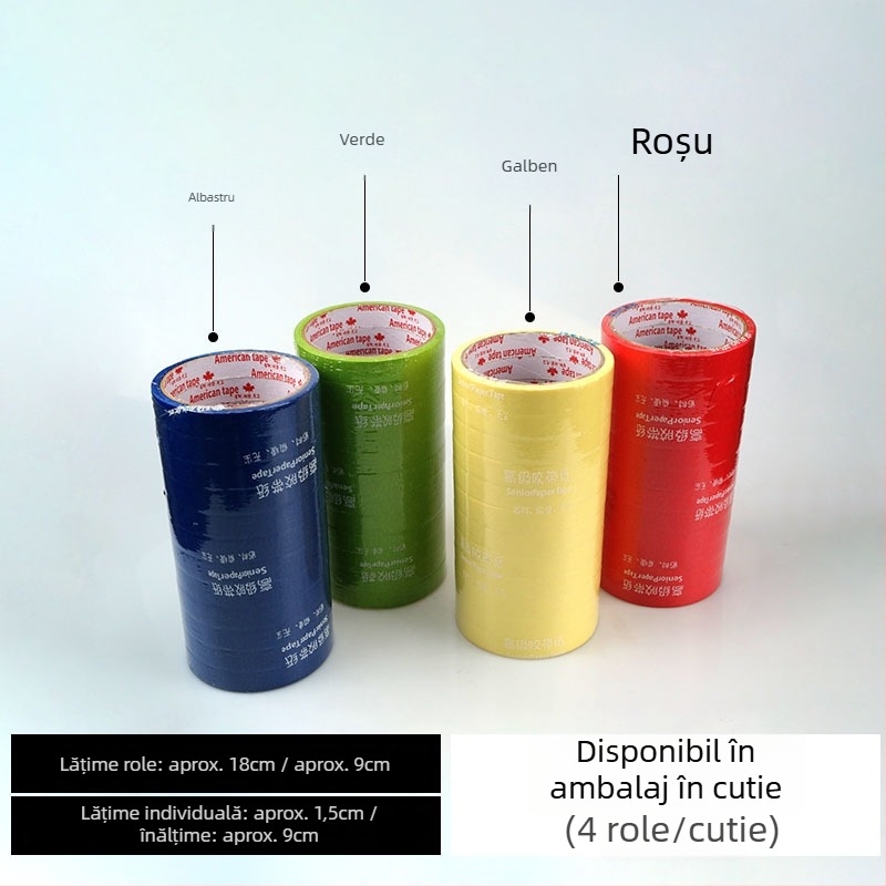 Bandă de mascare pentru vopsire auto din hârtie — Niuka Gang, acoperire prin pulverizare, material de susținere: hârtie, 1,4 kg per carton, rezistență termică moderată