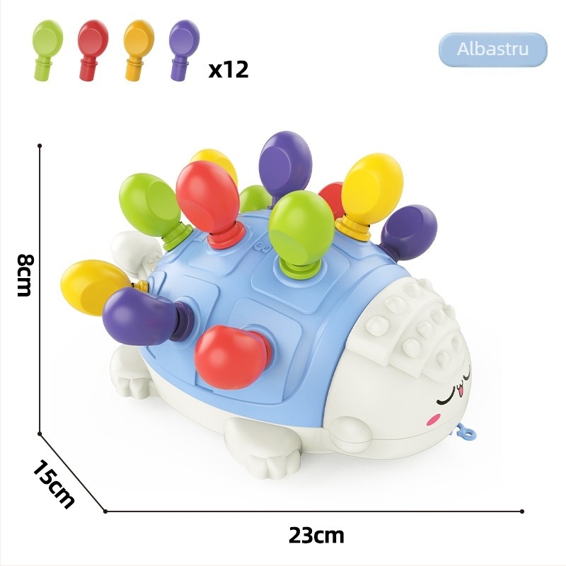 Joc de puzzle cu arici pentru educație timpurie - Plastic, brand Le again, ambalaj în cutie colorată, potrivit pentru copii 4-6 ani, dezvoltă motricitatea fină și coordonarea mână-ochi