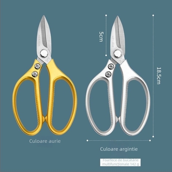 Foarfece de bucătărie din oțel inoxidabil, construcție integrală din oțel, pentru uz casnic, personalizabile, stil modern minimalist