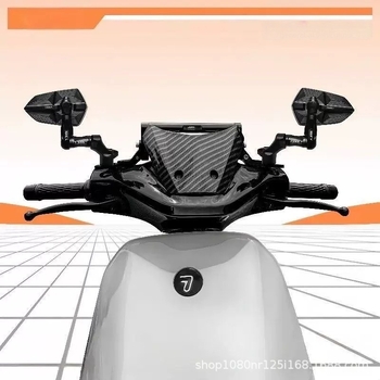 Oglindă pentru motocicletă cu corp din aliaj de aluminiu și carcasă exterioară din plastic, suprafață oglindă pătrată, montaj filet dreapta/stânga, rezistență la șocuri puternică