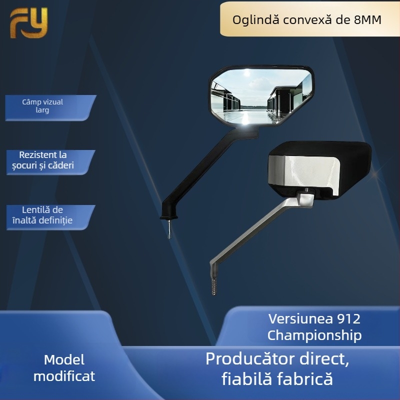 Oglindă retrovizor 912, oglindă plată, material oglindă PP, pentru motociclete și vehicule electrice