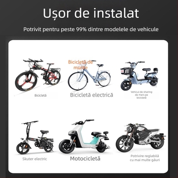 Mojiosaurus oglindă retrovizoare universală mică, rotundă, convexă pentru mașini electrice, motociclete și biciclete – montură cu eliberare rapidă