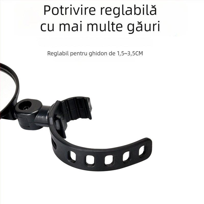Mojiosaurus oglindă retrovizoare universală mică, rotundă, convexă pentru mașini electrice, motociclete și biciclete – montură cu eliberare rapidă