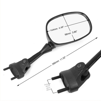 Oglindă retrovizoare pentru motocicletă Kawasaki ninjia 2005-2008 – carcasă PP, tijă din aliaj de aluminiu, model ZY1013E