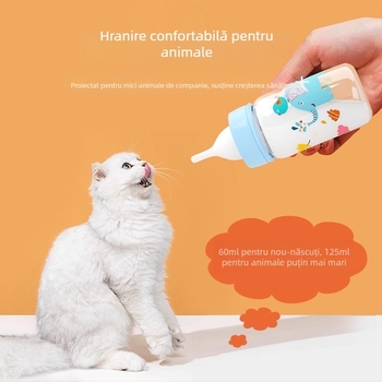 Biberon de hrănire pentru pisicuțe cu set de alimentare automată, 1–3 luni