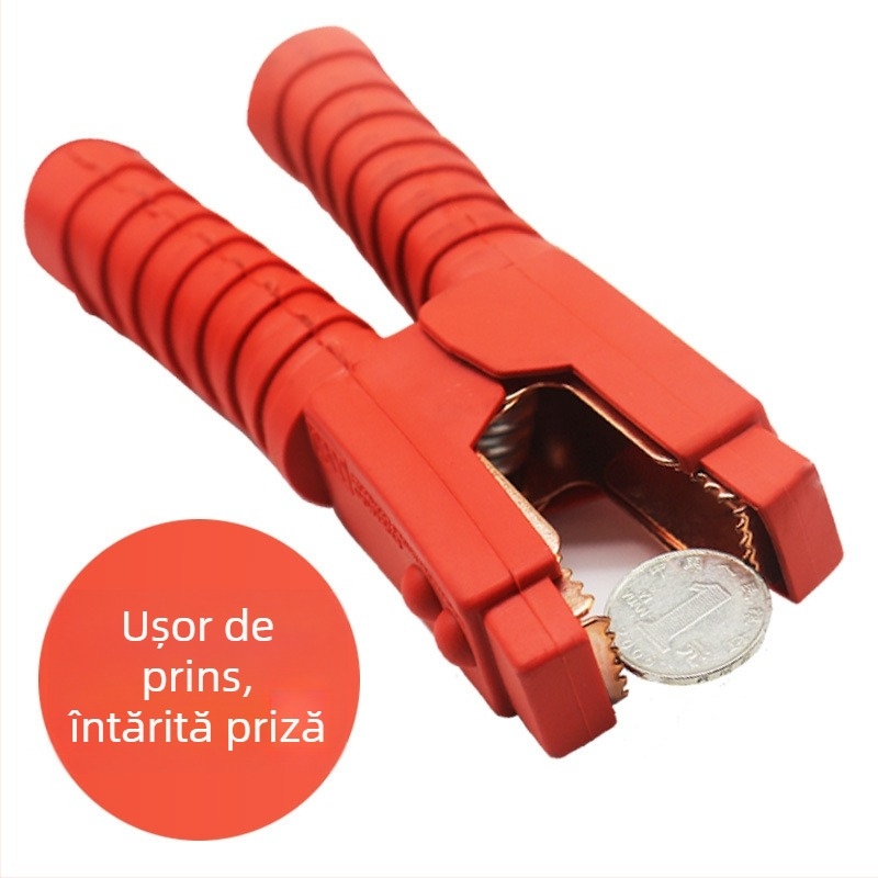 Cabluuri de pornire de urgență pentru mașină, cu nucleu de cupru, cabluri groase de baterie, amperaj ridicat 1200A/1800A/2500A pentru autoturisme, SUV-uri, vanuri și pickupuri