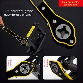 Cheie rac Jingfeng – Unealtă universală manuală pentru schimbarea roților la cric auto, model 1818, oțel de înaltă calitate
