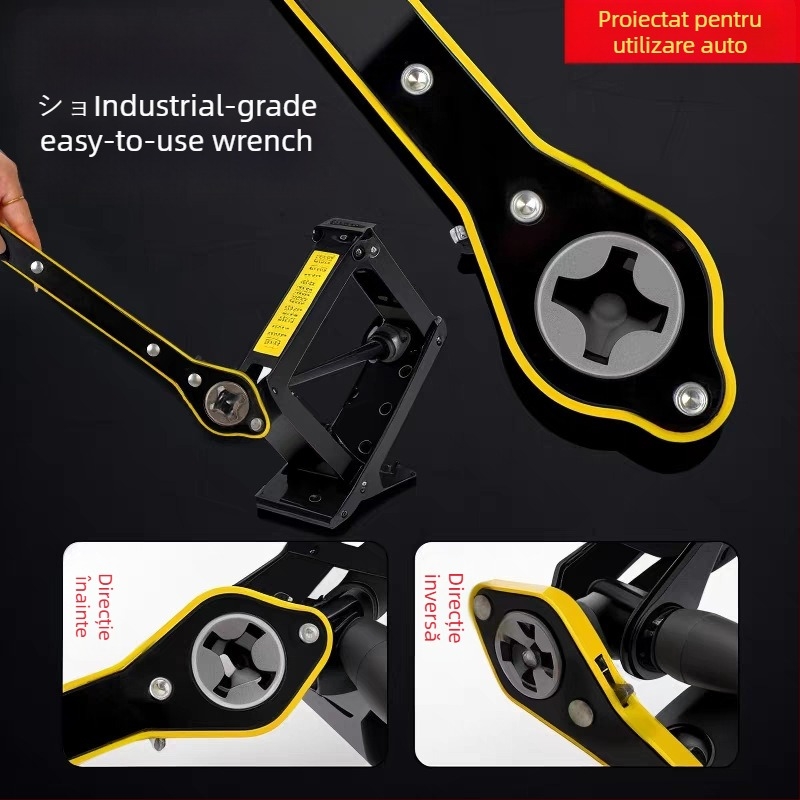 Cheie rac Jingfeng – Unealtă universală manuală pentru schimbarea roților la cric auto, model 1818, oțel de înaltă calitate