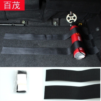 Curea pentru portbagajul mașinii, set din două piese pentru fixarea stingătorului, cu închidere Velcro (Brand: Neutral; Material: căptușeală; Utilizare: portbagaj auto; Set: două piese)