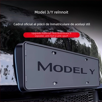 Ramă de înmatriculare Tesla Model 3/Y cu protecție pe margine – din plastic, WL-002